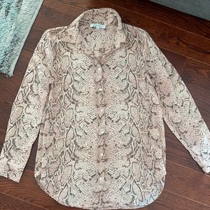 Light pink snakeskin blouse